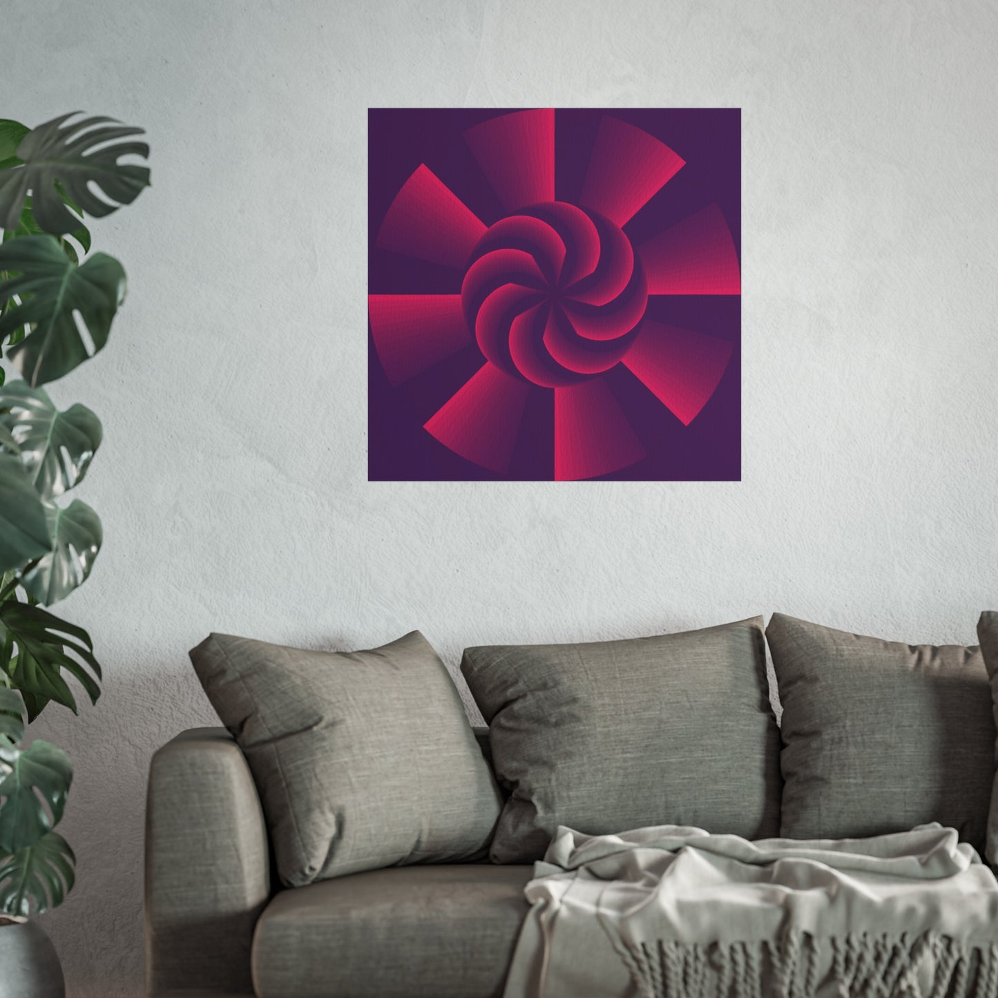 Radiant Spiral Bloom Fine Art Poster